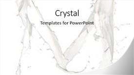  Presentation with milk splash - Colorful presentation design enhanced with m 3d - letter m made of milk backdrop and a white colored foreground