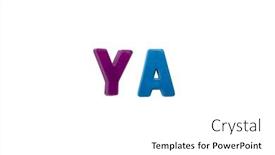  Presentation with letter - Slide set featuring letter-magnets-ya-isolated background and a white colored foreground