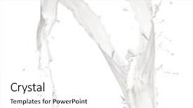  Presentation with milk splash - Cool new PPT theme with n made of milk splash backdrop and a white colored foreground