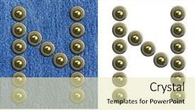  Presentation with greek alphabet - Colorful PPT theme enhanced with letter n on jeans background backdrop and a soft green colored foreground