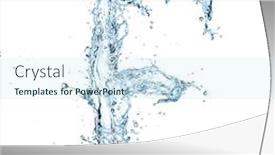  Presentation with alphabet - Slide deck featuring letter of water alphabet background and a sky blue colored foreground