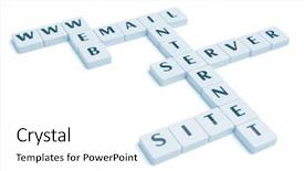  Presentation with letter - PPT layouts featuring letter pieces arranged in crossword background and a white colored foreground