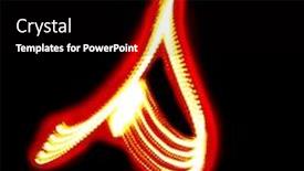  Presentation with black light - Audience pleasing PPT theme consisting of letter s made of light effect on black background backdrop and a black colored foreground