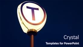  Presentation with letter - Presentation theme with letter-t-for-the-oslo background and a navy blue colored foreground