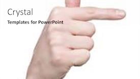  Presentation with sign language - Cool new presentation theme with letter 't' in sign language isolated on a white background backdrop and a sky blue colored foreground