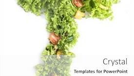  Presentation with food quality - Theme enhanced with letter-t-made-of-fresh background and a white colored foreground
