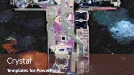  Presentation with old letter - Slide set consisting of letter t made up from old electronic parts background and a tawny brown colored foreground