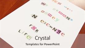  Presentation with letter - Cool new slide set with letter to requirements of kidnapper backdrop and a  colored foreground