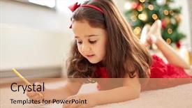  Presentation with christmas holidays - PPT layouts consisting of letter to santa at home background and a coral colored foreground