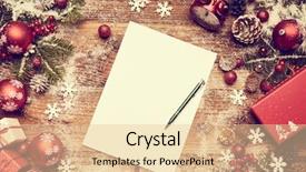  Presentation with gifts - PPT theme enhanced with letter to santa claus christmas background and a lemonade colored foreground