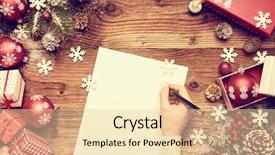  Presentation with christmas empty blank letter - Audience pleasing slide deck consisting of letter to santa claus christmas backdrop and a lemonade colored foreground