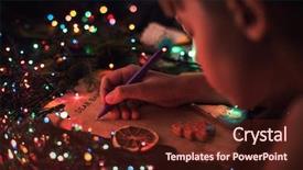 Presentation with cristmas - PPT theme consisting of letter to santa cristmas background and a tawny brown colored foreground