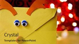  Presentation with antlers - Cool new PPT theme with letter to santa placed next backdrop and a gold colored foreground