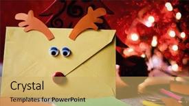  Presentation with antlers - Theme consisting of letter to santa placed next background and a yellow colored foreground