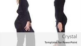  Presentation with black people - PPT layouts enhanced with letter 'u' formed by people dressed in black background and a white colored foreground