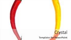  Presentation with chili - PPT layouts consisting of letter u made from chili background and a white colored foreground