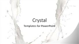  Presentation with milk splash - Colorful presentation design enhanced with letter u made of milk splash isolated on white background backdrop and a white colored foreground