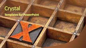  Presentation with vintage letter - Beautiful presentation design featuring letter x abstract - vintage letterpress backdrop and a tawny brown colored foreground