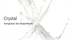  Presentation with milk splash - Colorful presentation theme enhanced with letter x made of milk backdrop and a white colored foreground