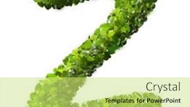  Presentation with green leaves - PPT theme featuring letter-z-made-of-green background and a yellow colored foreground