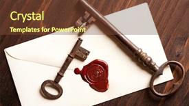  Presentation with vintage letter - Beautiful presentation featuring lettera invito - sealed valentine love letter backdrop and a tawny brown colored foreground