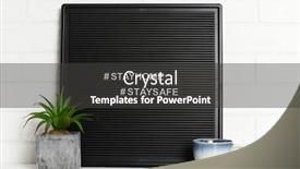  Presentation with coffee cup - PPT theme with letterboard-with-cup-of-coffee background and a dark gray colored foreground