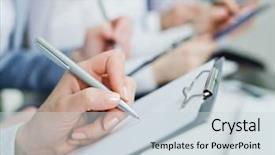  Presentation with business and human rights - Colorful slide deck enhanced with letterhead - close-up of business human hands backdrop and a lemonade colored foreground