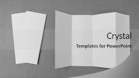  Presentation with fold - Presentation design enhanced with letterhead - four - fold white template background and a light gray colored foreground