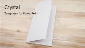  Presentation with wood texture - PPT theme enhanced with letterhead - trifold white template paper background and a lemonade colored foreground