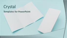  Presentation with oktoberfest bavarian white and blue - Theme featuring letterhead - trifold white template paper background and a sky blue colored foreground