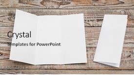  Presentation with wood texture - PPT layouts consisting of letterhead - trifold white template paper background and a light gray colored foreground