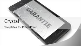  Presentation with cell - Audience pleasing slide set consisting of insurance concept broken smart phone backdrop and a light gray colored foreground
