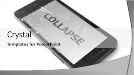  Presentation with cell - Slide set enhanced with insurance concept broken smart phone background and a white colored foreground