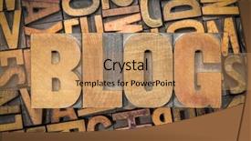  Presentation with blog - Beautiful theme featuring letterpress wood type against random backdrop and a  colored foreground