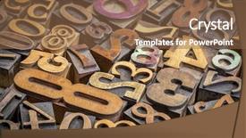  Presentation with numbers - Amazing slide set having letterpress wood type printing block backdrop and a tawny brown colored foreground