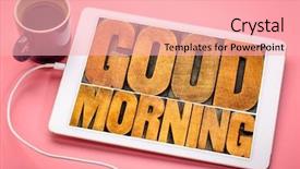  Presentation with digital printing - Colorful presentation theme enhanced with letterpress wood type printing blocks backdrop and a lemonade colored foreground