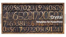  Presentation with abstract numbers - Cool new PPT layouts with letterpress wood type printing blocks backdrop and a tawny brown colored foreground
