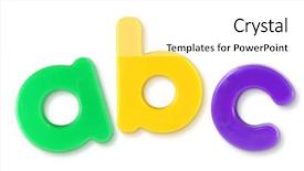  Presentation with white letters - Audience pleasing slides consisting of letters abc on white background backdrop and a white colored foreground