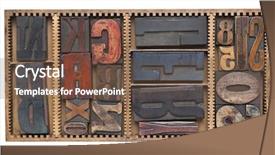  Presentation with letters and numbers - Presentation theme with letters and numbers - a variety background and a tawny brown colored foreground