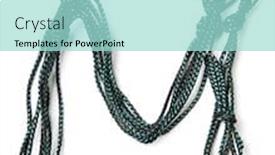  Presentation with white letters - Presentation design featuring letters and numbers alphabet of rope on a white background background and a arctic colored foreground