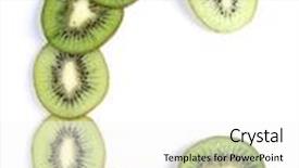  Presentation with kiwi - Slide set enhanced with fruit juice conceptual - letters and numbers alphabet background and a white colored foreground