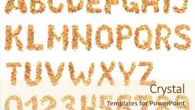  Presentation with alphabet border - Cool new slide set with letters and numbers alphabet backdrop and a lemonade colored foreground