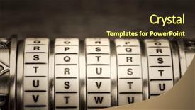  Presentation with white letters - Audience pleasing PPT layouts consisting of letters black and white platinum backdrop and a tawny brown colored foreground