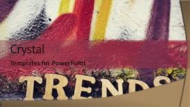  Presentation with letters - Slide deck enhanced with letters forming the word trend background and a violet colored foreground