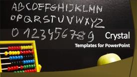  Presentation with alphabet - Cool new presentation theme with letters from alphabet chalkboard backdrop and a dark gray colored foreground