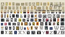  Presentation with white letters - Audience pleasing presentation theme consisting of letters-from-metal-fabric-paper backdrop and a soft green colored foreground