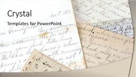  Presentation with late - Presentation with letters from the late 1800 background and a white colored foreground