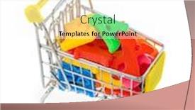  Presentation with white letters - Cool new PPT theme with letters-in-shopping-cart-isolated backdrop and a white colored foreground