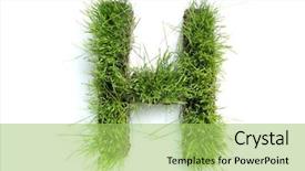  Presentation with dropping letters - Presentation with h - letters made of grass background and a  colored foreground