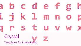  Presentation with colorful flower - Colorful presentation design enhanced with made of flowers english alphabet backdrop and a pink colored foreground